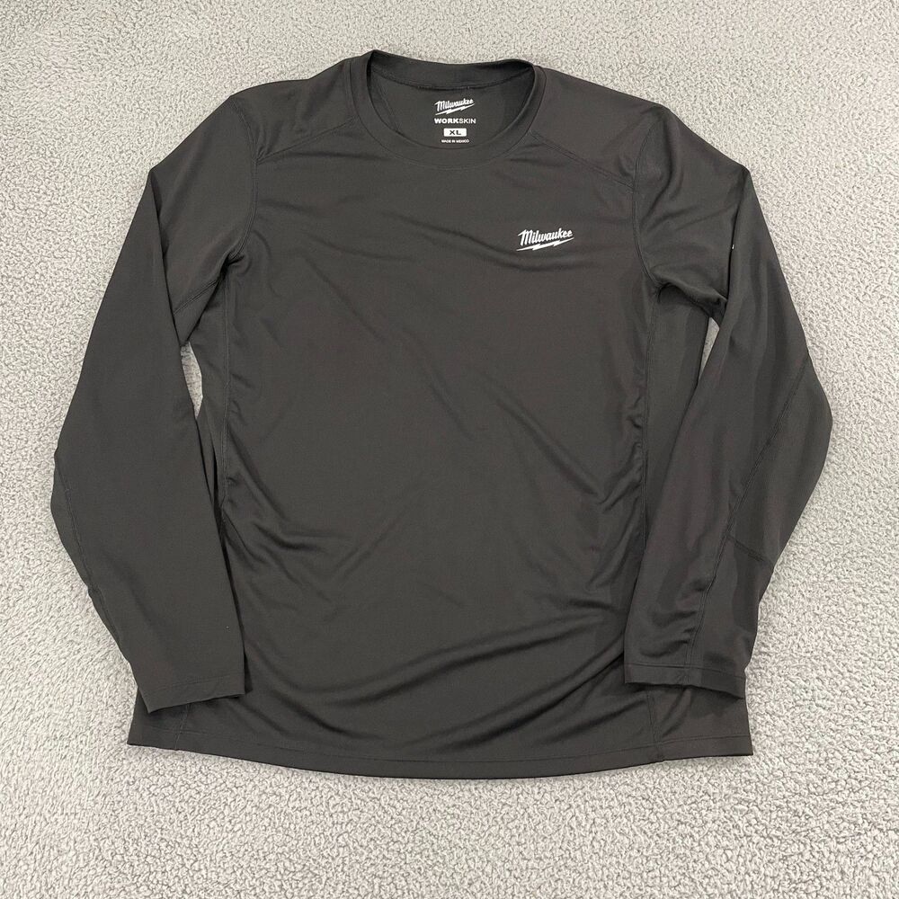 Milwaukee Workskin Performance Shirt Men XL Black Workwear Crewneck Long Sleeve